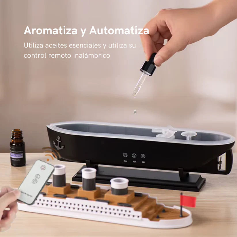 Umidificador de Decoração Modelo Barco Titanic