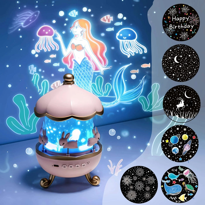 Lâmpada de projetor de cabine giratória (com música) - COMPRE 1 E LEVE 2