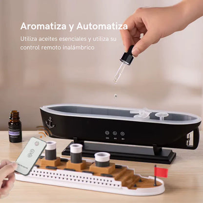 Umidificador de Decoração Modelo Barco Titanic