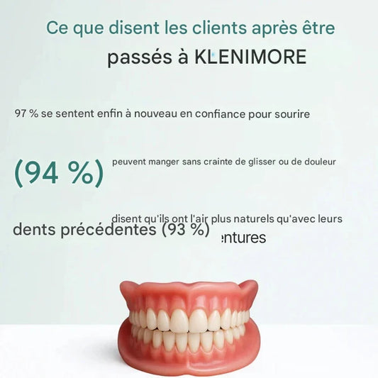 KLENIMORE™ Prothèse Dentaire Complète Médicale avec Forte Succion