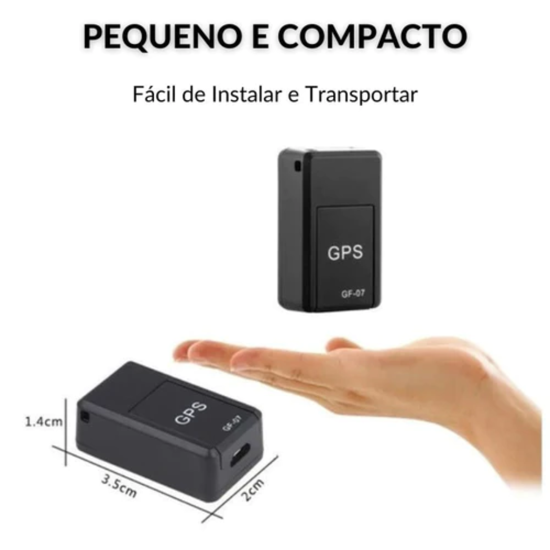 Rastreador GPS Portátil - Localiza e Grava Áudio em Tempo Real