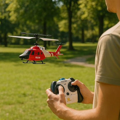 Helicóptero Controle Remoto Falcão 2 Canais com Luzes
