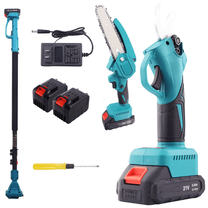 Scie à chaîne sans fil 2 en 1 de 8 pouces avec perche