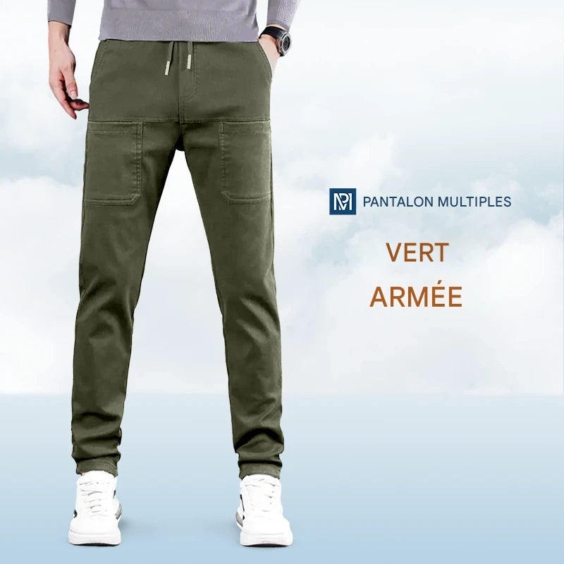 MultiPants – Pantalon cargo durable à haute élasticité avec multiples poches