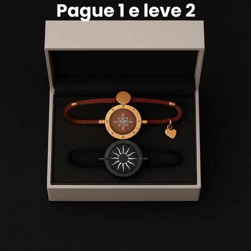 Pulseiras Toque Sol & Lua com cordão estilo Milanês - compre 1 e leve 2