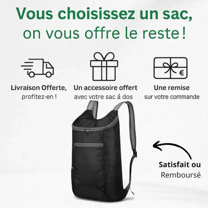 Sac à dos pliable ultra léger 15L – FoldLite – Havresacs