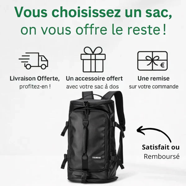 Sac à dos étanche grande capacité de 40L – TrailPro – Havresacs