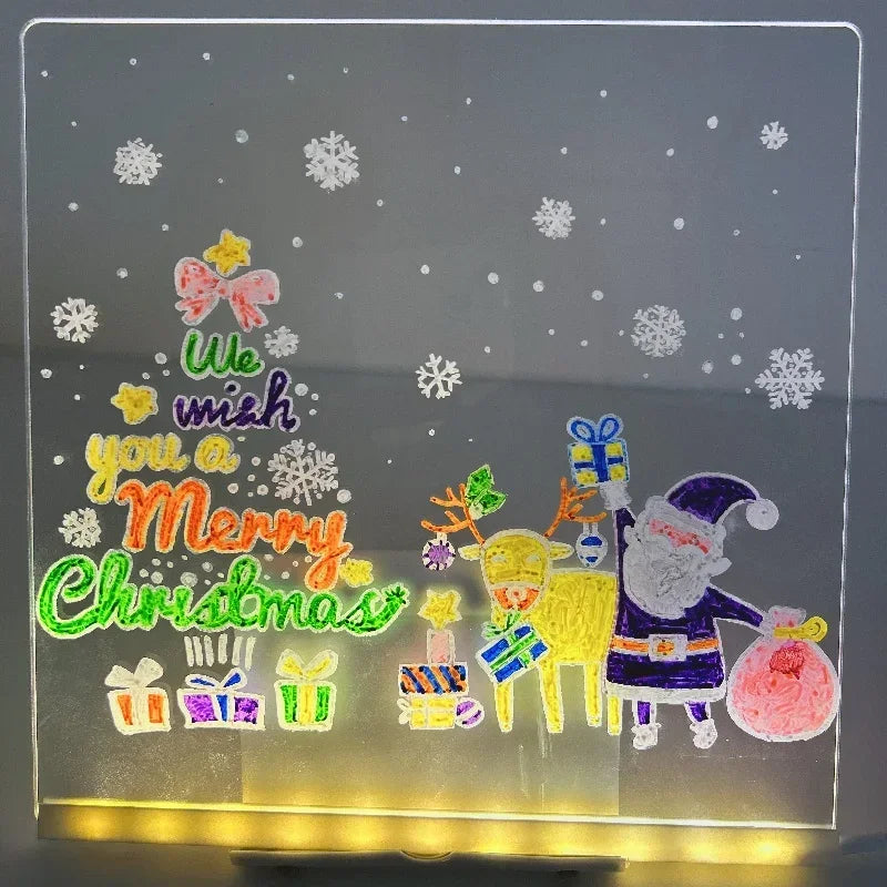 Quadro para desenhar com canetas LED neon