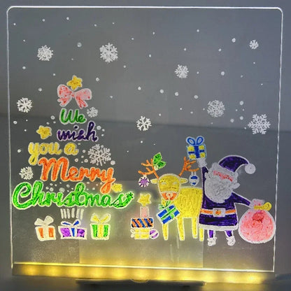 Quadro para desenhar com canetas LED neon