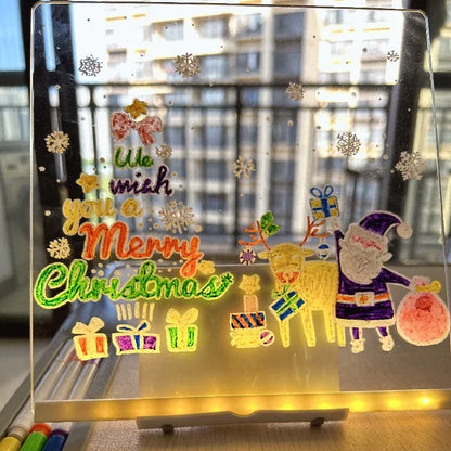 Quadro para desenhar com canetas LED neon