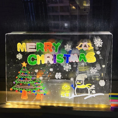 Quadro para desenhar com canetas LED neon