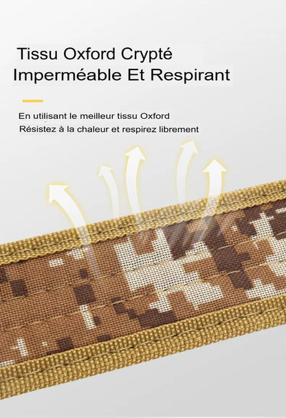 Nouvelle Ceinture Tactique pour Hommes à Libération Rapide – Large Ceinture en Nylon Camouflage pour l’Alpinisme, la Randonnée, le Travail et la Pêche