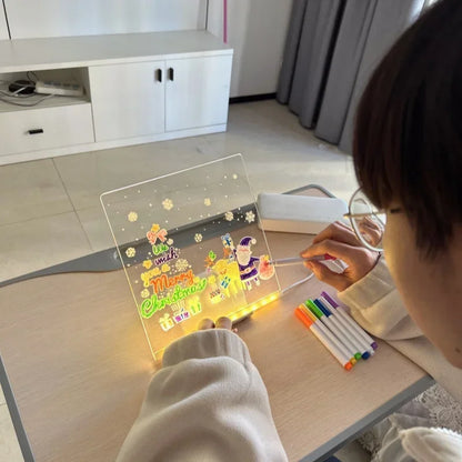 Quadro para desenhar com canetas LED neon