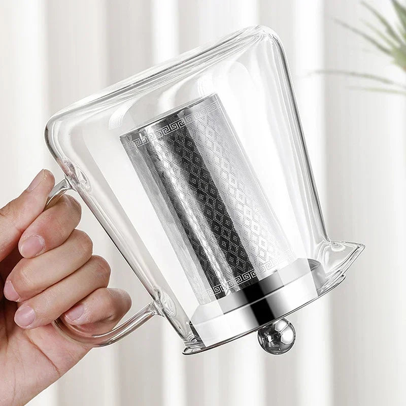 chaleira bule de vidro infusora