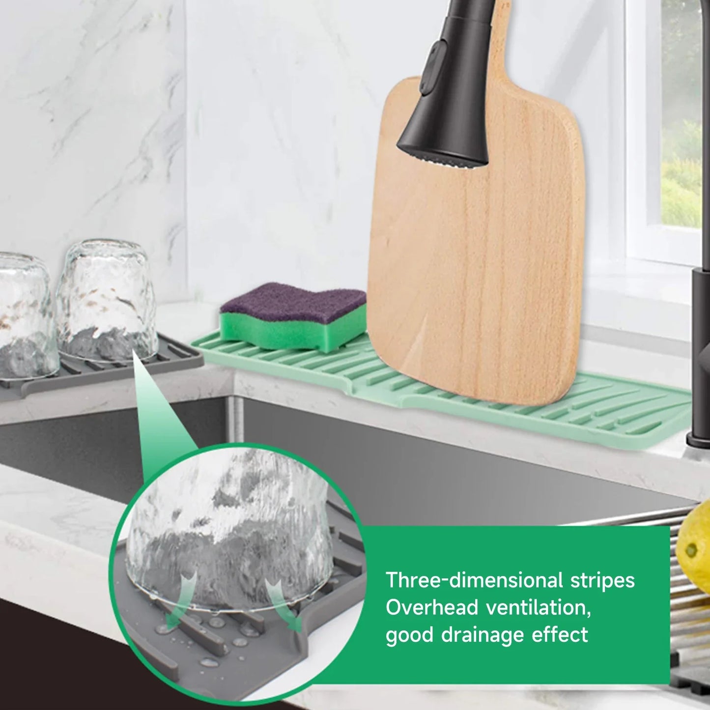 Tapete de borracha para pia de cozinha e banheiro