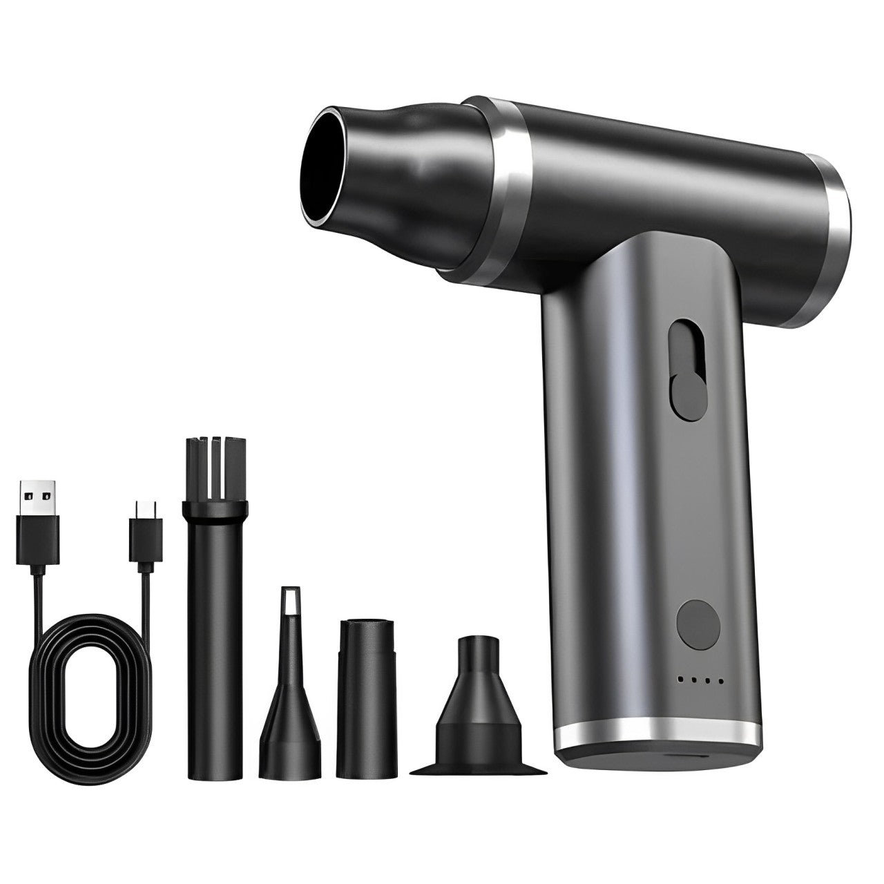 Soprador de Poeira e Sujeira Portátil com Carregamento USB para Carros