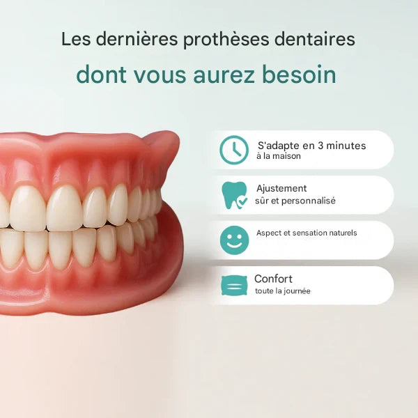 KLENIMORE™ Prothèse Dentaire Complète Médicale avec Forte Succion