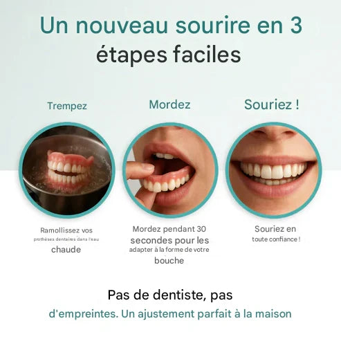 KLENIMORE™ Prothèse Dentaire Complète Médicale avec Forte Succion