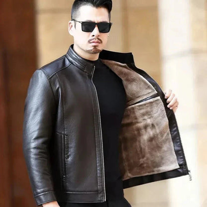 Jaqueta De Couro Masculina Montvani MV114 - compre 1 e leve 2