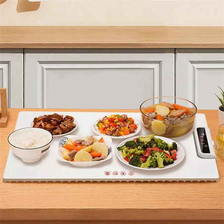 Bandeja Elétrica para Aquecer Alimentos com Temperatura Ajustável e Dobrável