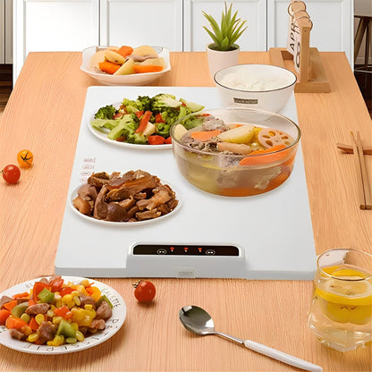 Bandeja Elétrica para Aquecer Alimentos com Temperatura Ajustável e Dobrável